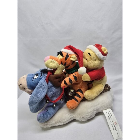 Gemmy Disney Winnie the Pooh Tigger Eeyore Christmas Sleigh Music/Motion Tested - Picture 4 of 15
